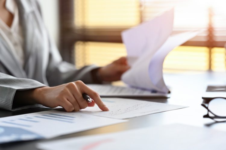 woman working focus