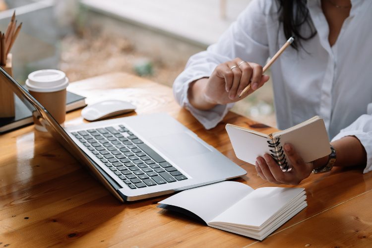 woman working in office