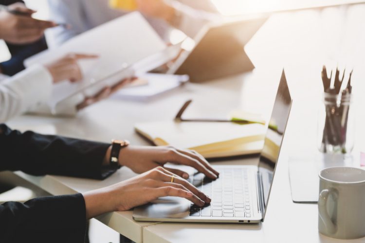woman working in office