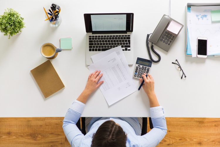 man working in office