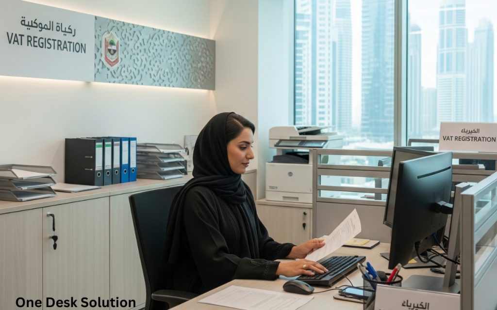 VAT Registration office admin in UAE in the UAE