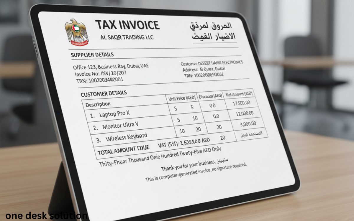 What is the Correct Tax Invoice Format in UAE?