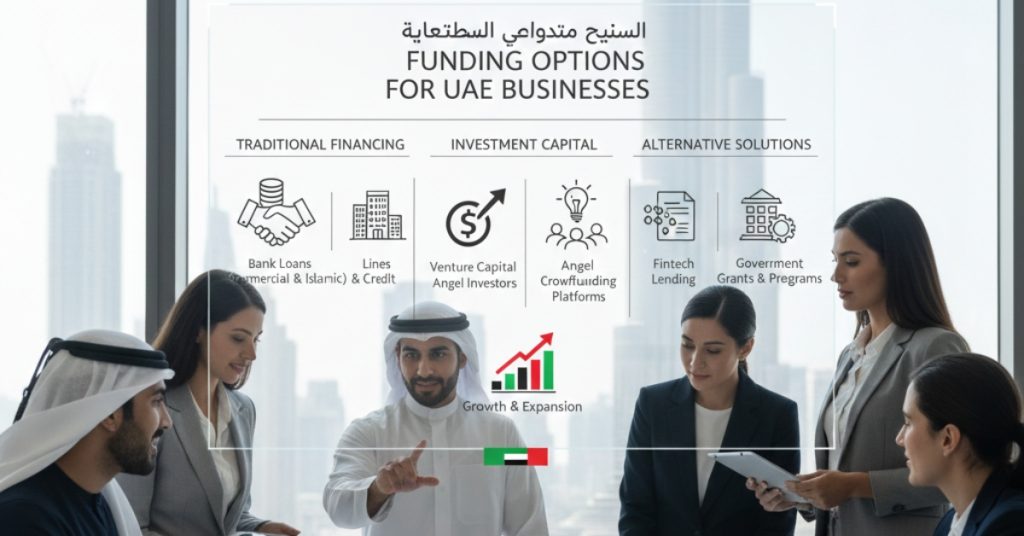 Team is discussing about Funding Options for UAE Businesses