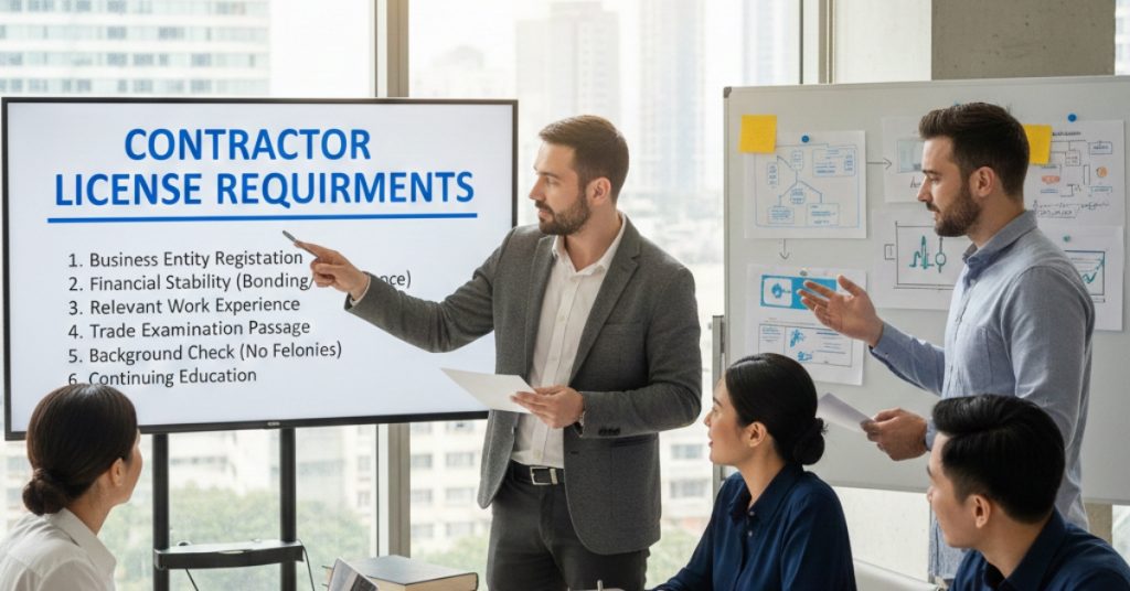 Team is i meeting regarding What are the requirements for contractor license