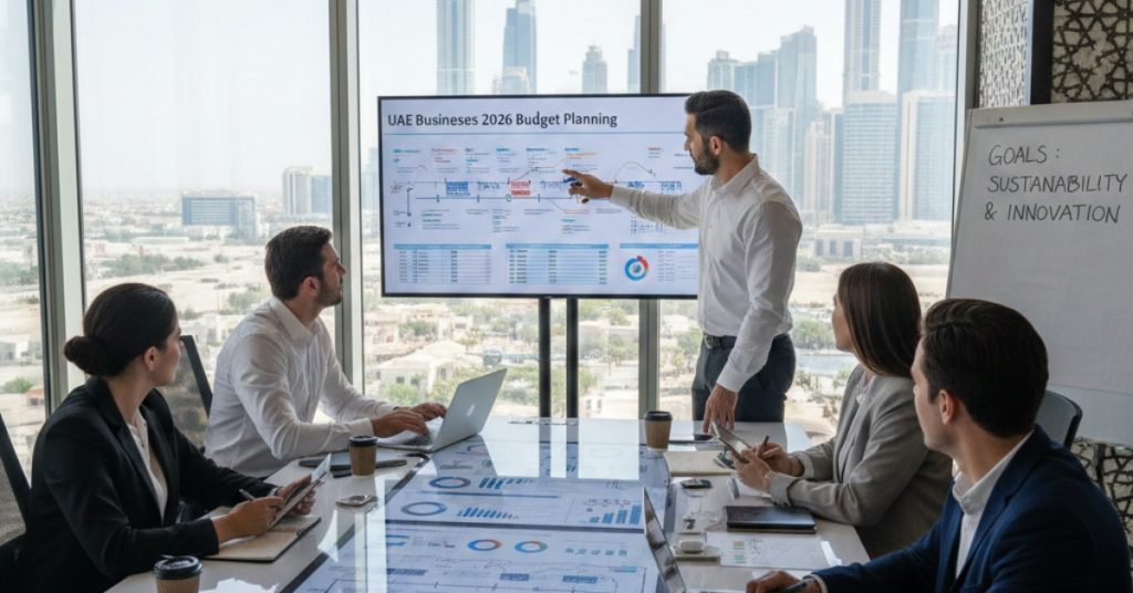 Team is meeting for 2026 Budget Planning for UAE Businesses