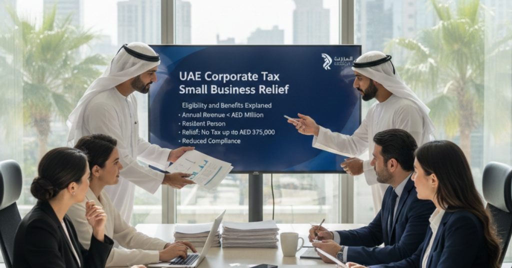 Team is working on UAE Corporate Tax Small Business Relief