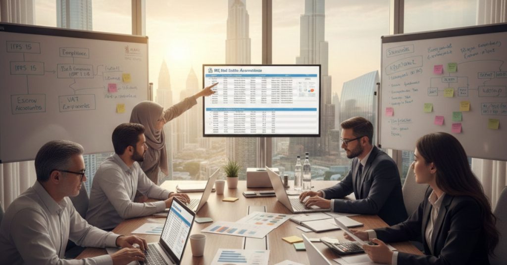 Team is working on accounting requirements for real estate company in UAE