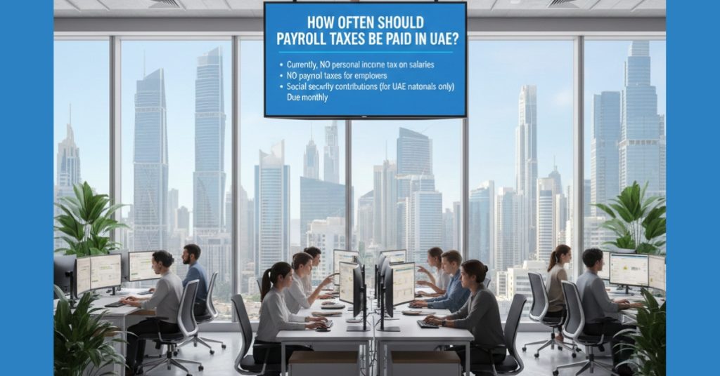 Employees are working on How often should payroll taxes be paid in UAE