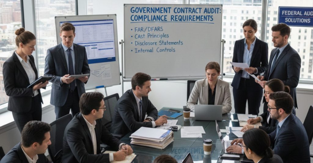 Team is working on Government Contract Audit Compliance Requirements