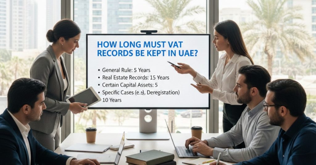 Team is working on How Long Must VAT Records Be Kept in UAE