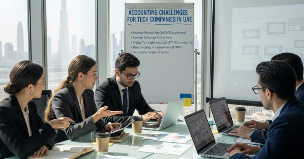 Team is working on What are the accounting challenges for tech companies in UAE