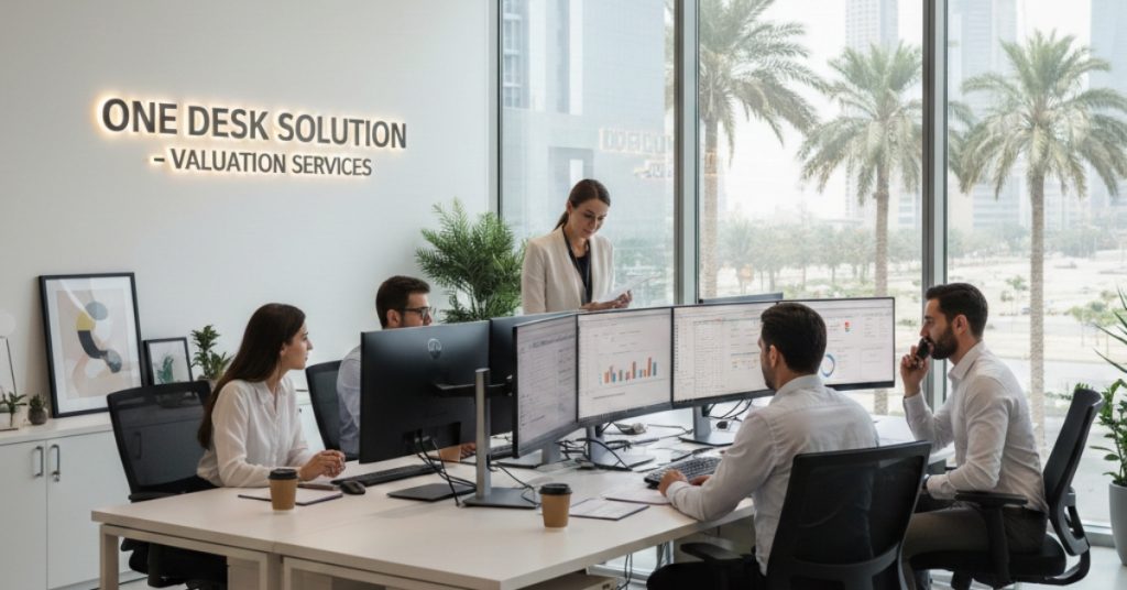 Employees are working on Valuation Services for Growing Companies in UAE