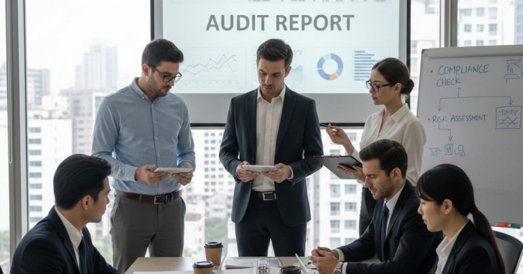 Employees are working regarding Audit Preparation for Year-End in UAE