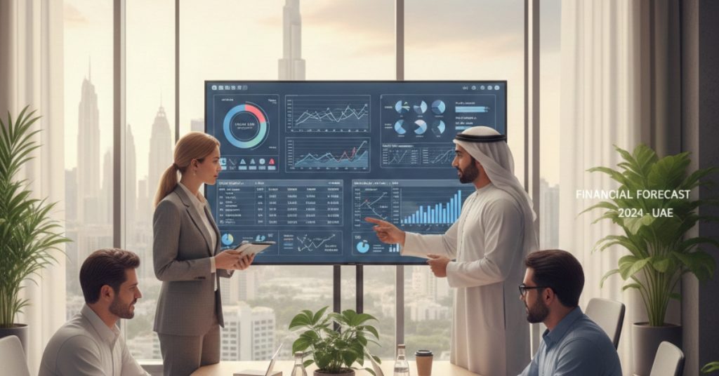 Team is working on creating realistic financial projections for a business in the UAE