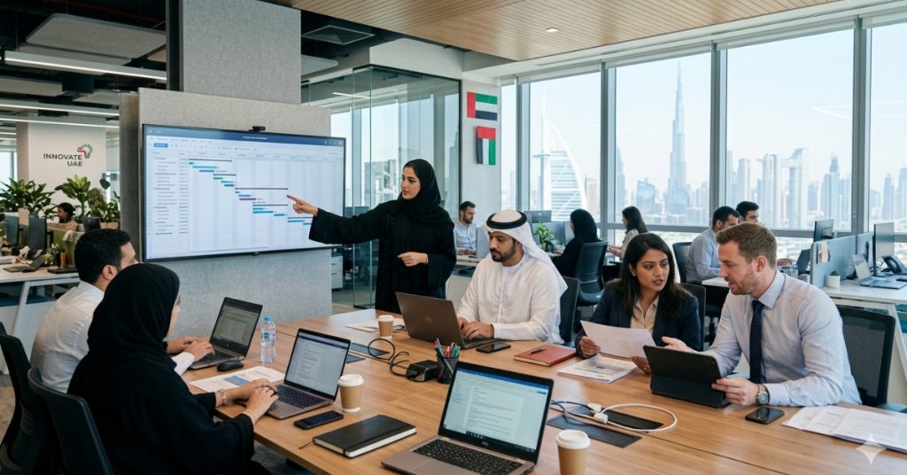 Employees are working regarding Banking Sector Accounting UAE