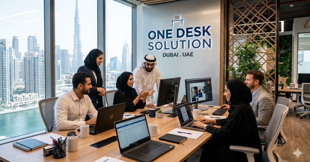 Employees are working regarding Business license renewals Dubai