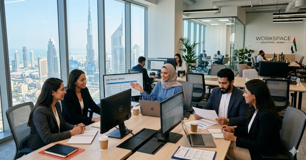 Employees are working regarding Cash Flow Management for UAE Businesses