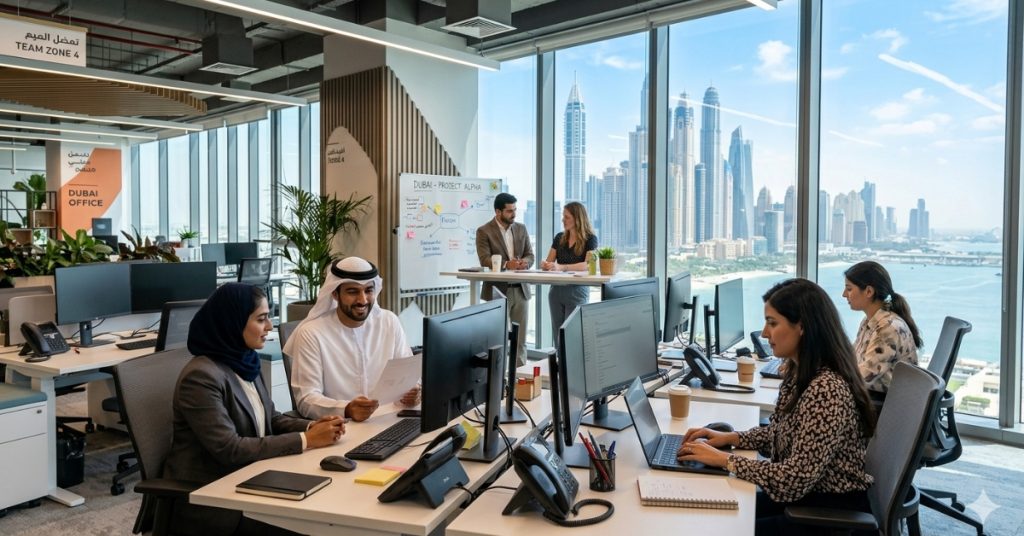 Employees are working regarding Consultant License Requirements UAE