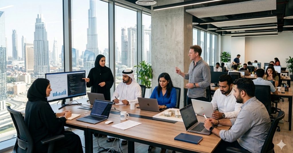 Employees are working regarding Financial Advisory Services Dubai