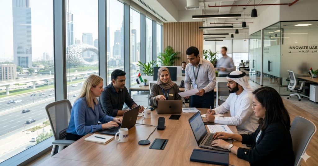Employees are working regarding Portfolio Management for Businesses