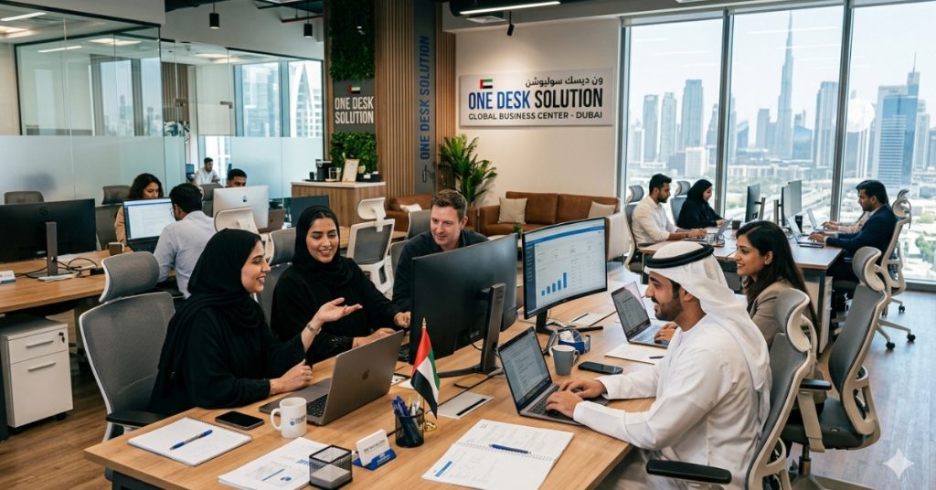 Employees are working regarding handling tuition fee accounting Dubai