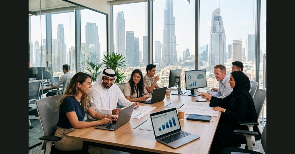 Employees are working regarding Financial Services Compliance Requirements dubai