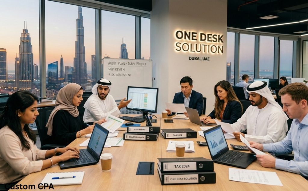 One Desk Solution, audit team working in the office, Dubai UAE