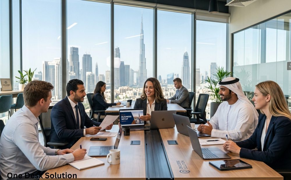One Desk Solution, business setup team in the office in Dubai