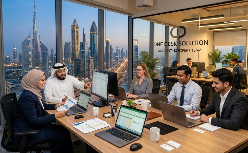 One Desk Solution, Accounting expert team in the office in Dubai