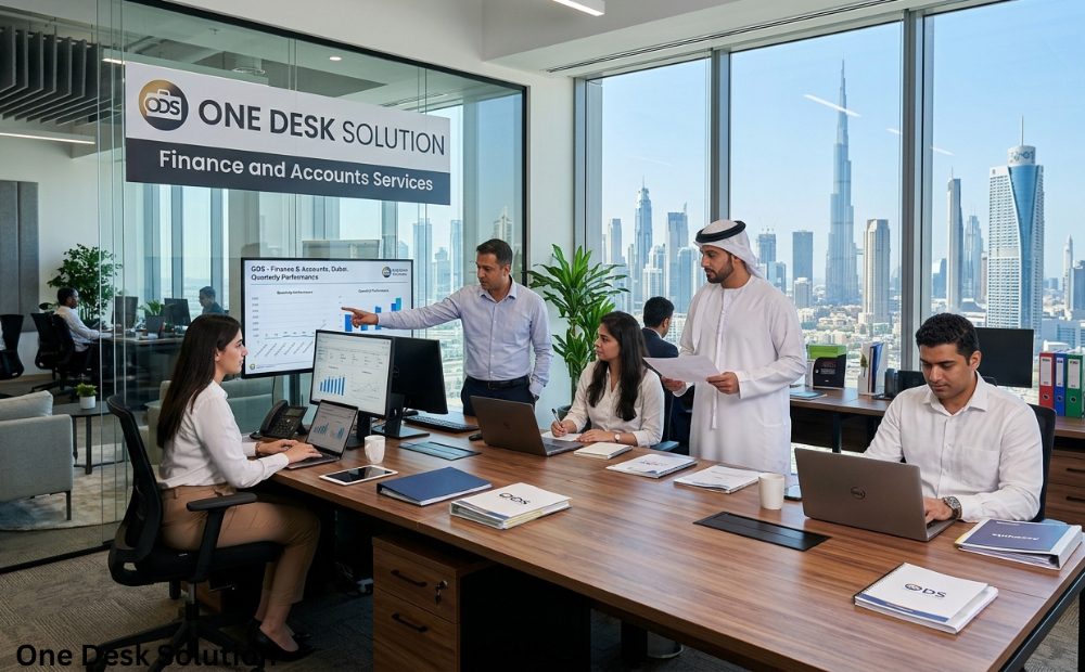 One Desk Solution, Finance and Accounts Services team in the office in Dubai