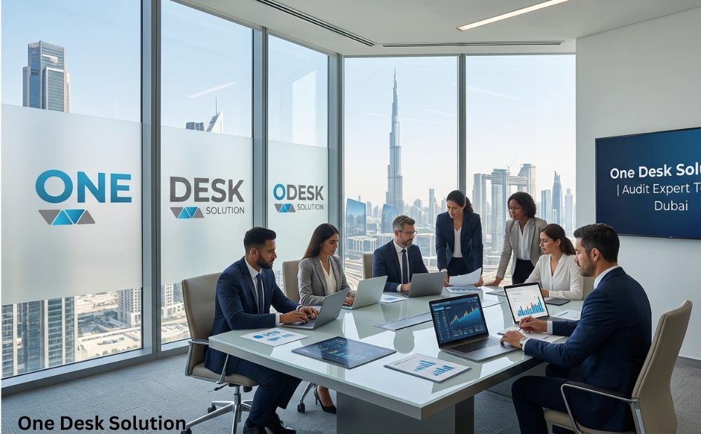 One Desk Solution, Audit Expert team in the office in Dubai