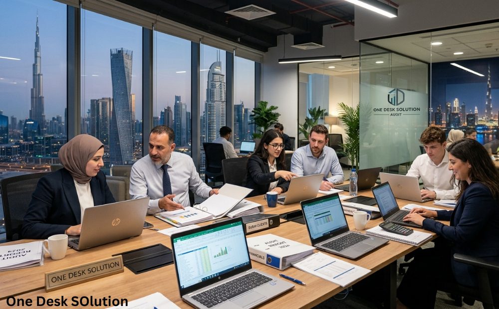 One Desk Solution, audit team working in the office, Dubai