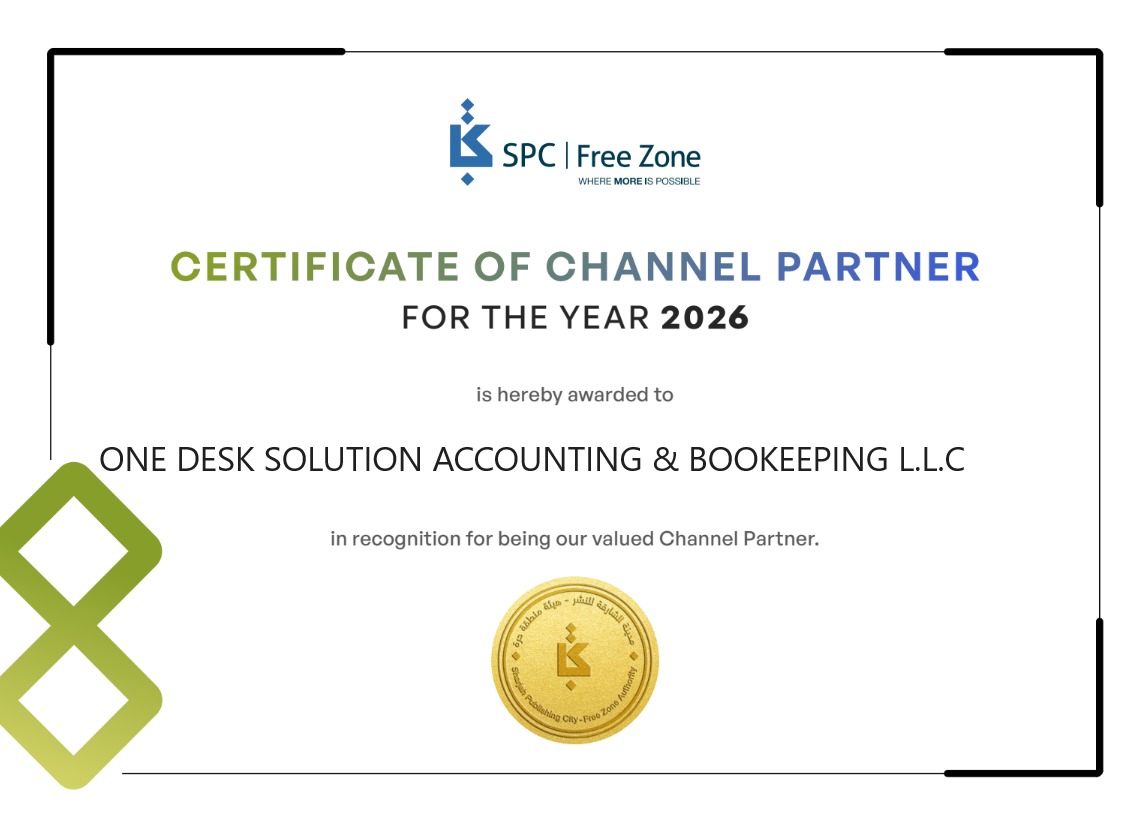 SPC Free Zone — Certificate of Channel Partner 2026 — OneDeskSolution