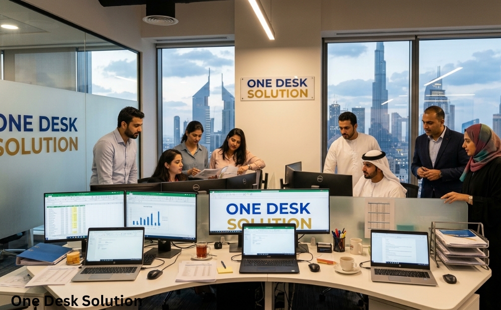 One Desk Solution, audit services team working in office, UAE