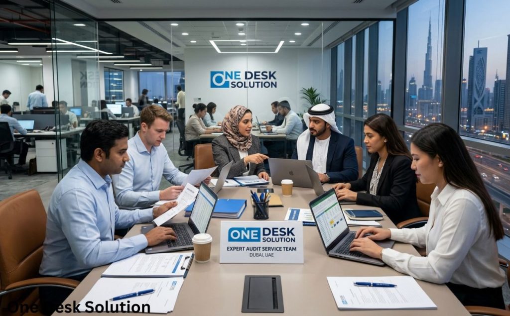 One Desk Solution, expert audit service team working in the office, UAE