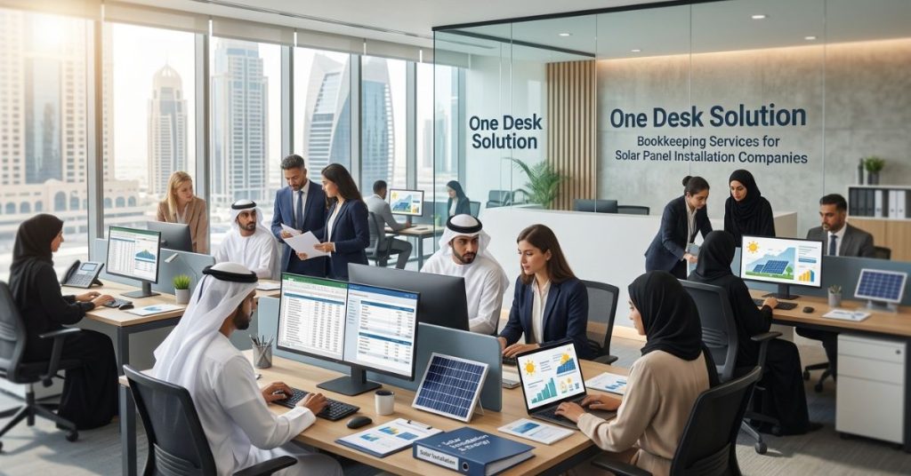 Bookkeeping services for solar panel installation companies UAE