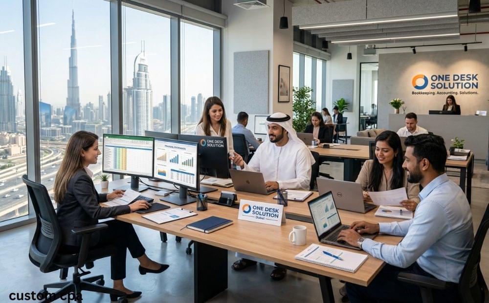 One Desk Solution, bookkeeping expert team working in the office, Dubai
