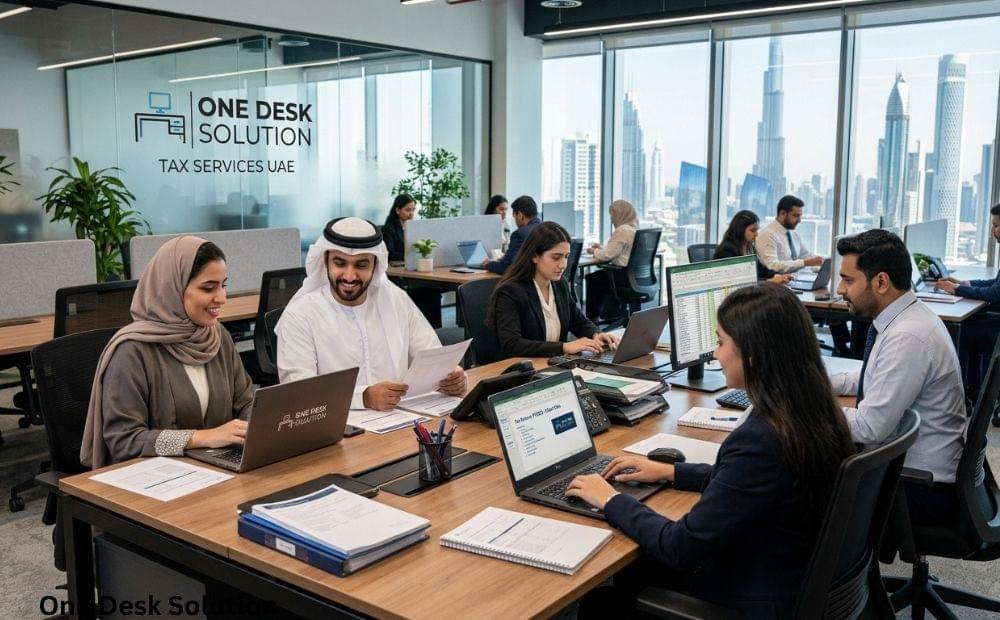 One Desk Solution, Tax services team working in the office, UAE