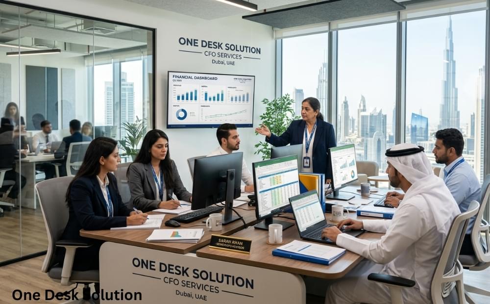 One Desk Solution, CFO services team working in the office, UAE